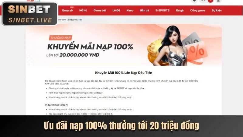 Tiền thưởng chào mừng 13win login